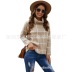 high neck plaid pullover sweater NSYD34924