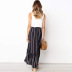 color stripe printed pleated dovetail skirt NSYD34928