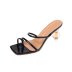 fashion leather fabric breathable high-heeled sandals  NSPE34967