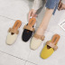 solid color belt buckle fashion slippers NSPE34991