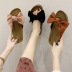 wood grain bowknot flat slippers  NSPE35005