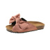 wood grain bowknot flat slippers  NSPE35005