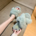 fashion rabbit fur cross slippers   NSPE35019
