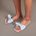 bowknot fashion one-shaped square toe slippers  NSPE35023
