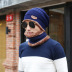 Fleece thick warm knitted hat collar two-piece  NSTQ34720