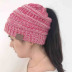 fashion pure color knit ponytail hat   NSTQ34723