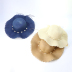 sombrero de paja con borde ondulado lindo color sólido NSTQ34738