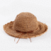 sunscreen bow straw big brimmed hat   NSTQ34749