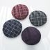 fashion edging beret all-match plaid flat cap NSTQ34761