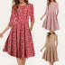 Long Sleeve High Waist Chiffon Dress NSGE35081