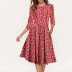 Long Sleeve High Waist Chiffon Dress NSGE35081