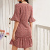 V-Neck Printed High Waist Chiffon Dress NSGE35105