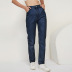 solid color pocket casual denim trousers NSGE35121