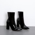 patent leather sexy thick heel high heel knight boots NSHU35147