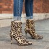 new pointed toe fashion sexy leopard print short boots NSHU35148