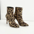 new pointed toe fashion sexy leopard print short boots NSHU35148