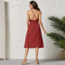 red leopard print suspender dress NSSE35241