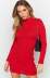knitted long-sleeved solid color dress NSSE35246