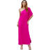 solid color bohemian long dress  NSSE35252