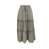 High waist slim pleated irregular skirt NSHZ35273