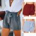 casual slim cotton linen shorts  NSHZ35289