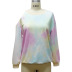 rainbow tie-dye starry long-sleeved pullover sweatshirt NSHZ35290