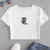 print short cropped slim short-sleeved T-shirt NSXS35333