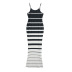sexy gradient striped sling dress NSXS35339