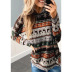 round neck long-sleeved hooded loose T-shirt NSXS35342