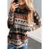 round neck long-sleeved hooded loose T-shirt NSXS35342
