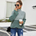 loose color matching high neck sweater NSYD35359