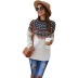 round neck long-sleeved floral sweater  NSYD35374