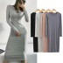 Sexy stretch long-sleeved bottoming dress NSHS35377