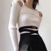 Fake two-piece knitted sweater bottoming shirt NSHS35381