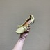 thick heel square toe bow soft leather shoes NSCA38289