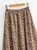 retro print elastic waist loose mid-length skirt NSAM38345