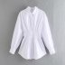 fashion waist pleated blouse  NSAM38354