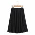 Elastic Waist Chiffon Pleated Loose Long Skirt NSAM38357
