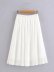 Elastic Waist Chiffon Pleated Loose Long Skirt NSAM38357