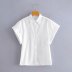 short-sleeved white shirt  NSAM38358