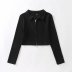 double-headed zipper small lapel knitted jacket  NSAM38375