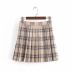 new high waist plaid pleated skirt  NSAC38404