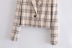 one-button plaid cropped suit NSAC38405