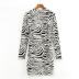 Fashion Retro Zebra Printed Dress NSAC38412