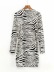 Fashion Retro Zebra Printed Dress NSAC38412