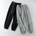elastic waist drawstring reflective striped guard pants NSAC38422