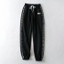 pantalones de harén con cordones y cordón de cintura elástica de moda NSAC38446