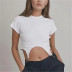 pure color simple short-sleeved T-shirt  NSAC38456