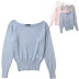 fashion shiny long-sleeved sweater  NSLD38483