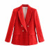 solid color double-breasted suit jacket  NSLD38497